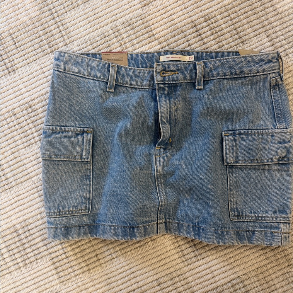 Levi’s Denim Cargo Mini Skirt - Blue